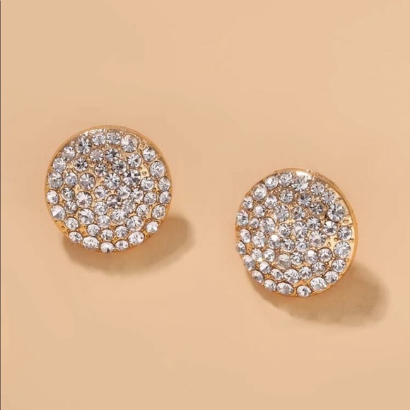 mam262 Jewelry - Silver and Gold Rhinestone Earrings